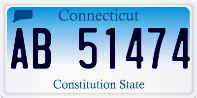 CT license plate AB51474