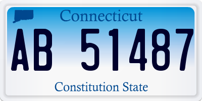 CT license plate AB51487