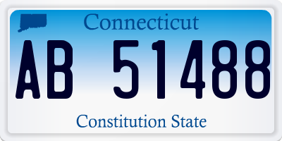 CT license plate AB51488