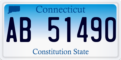 CT license plate AB51490