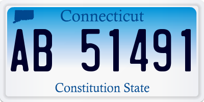 CT license plate AB51491