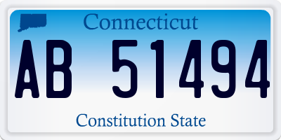 CT license plate AB51494