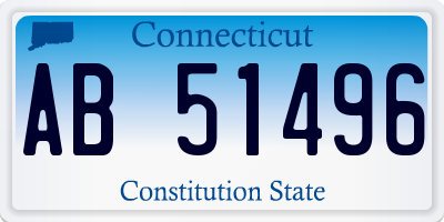 CT license plate AB51496
