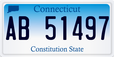 CT license plate AB51497