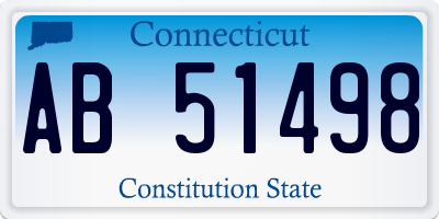 CT license plate AB51498