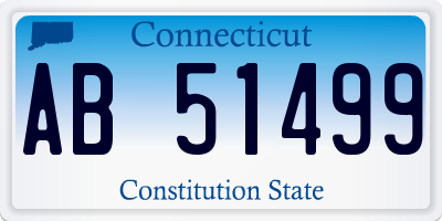 CT license plate AB51499
