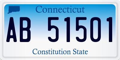 CT license plate AB51501