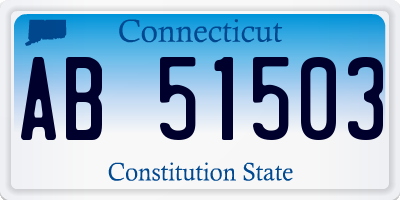 CT license plate AB51503