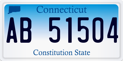 CT license plate AB51504