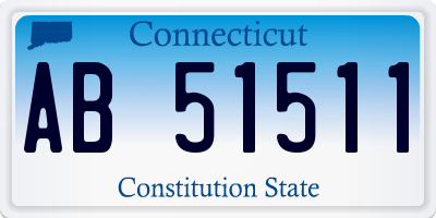 CT license plate AB51511