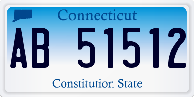 CT license plate AB51512