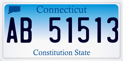 CT license plate AB51513