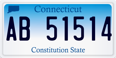 CT license plate AB51514