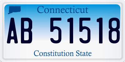 CT license plate AB51518