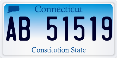 CT license plate AB51519