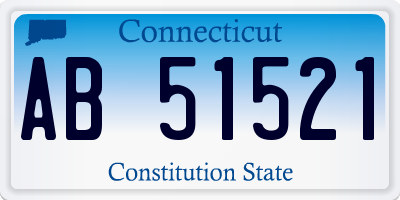 CT license plate AB51521