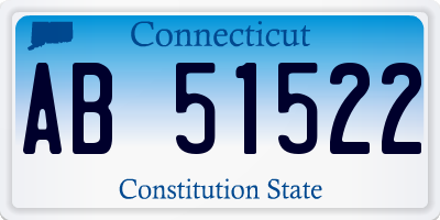 CT license plate AB51522