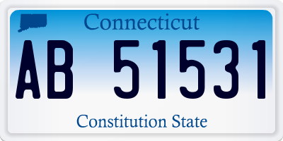 CT license plate AB51531