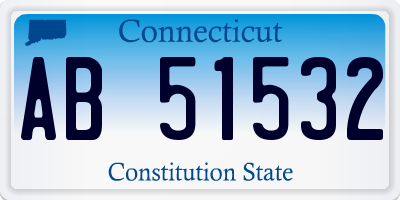 CT license plate AB51532