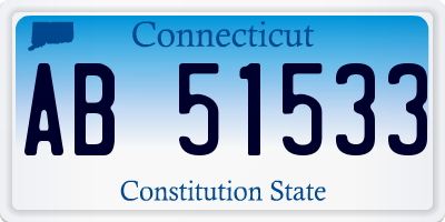 CT license plate AB51533