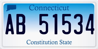 CT license plate AB51534