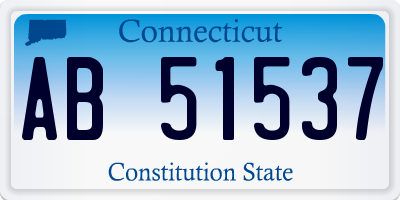 CT license plate AB51537