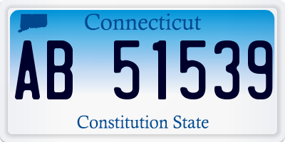 CT license plate AB51539