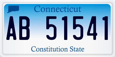 CT license plate AB51541