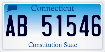 CT license plate AB51546