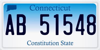 CT license plate AB51548