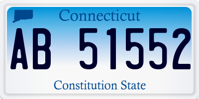 CT license plate AB51552