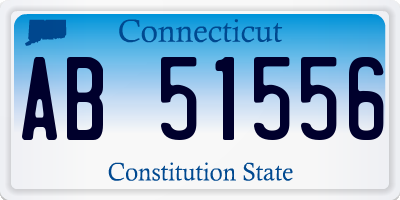 CT license plate AB51556