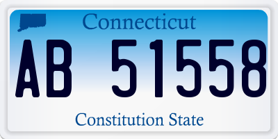 CT license plate AB51558