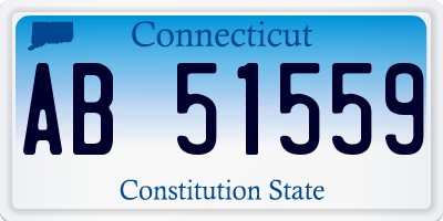 CT license plate AB51559