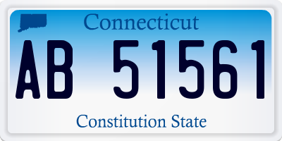 CT license plate AB51561