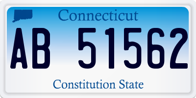 CT license plate AB51562