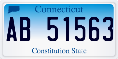 CT license plate AB51563