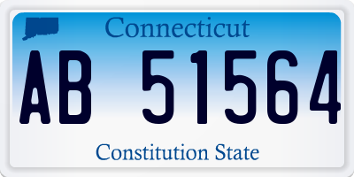 CT license plate AB51564