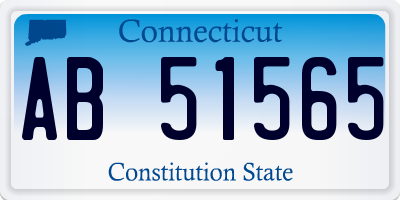 CT license plate AB51565