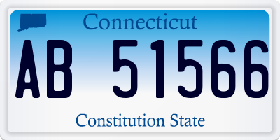 CT license plate AB51566