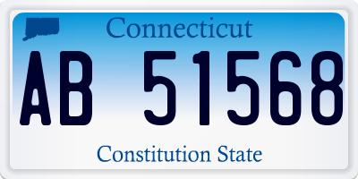 CT license plate AB51568