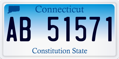 CT license plate AB51571