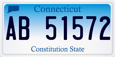 CT license plate AB51572