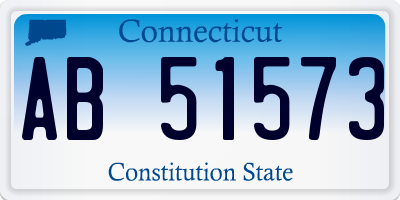 CT license plate AB51573