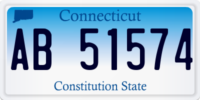 CT license plate AB51574