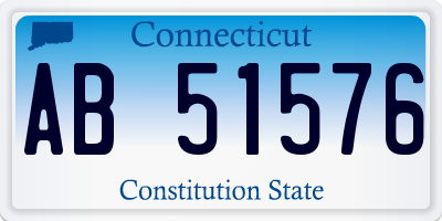 CT license plate AB51576