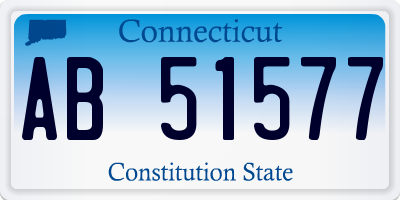 CT license plate AB51577