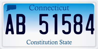 CT license plate AB51584