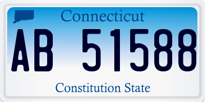 CT license plate AB51588