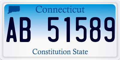 CT license plate AB51589